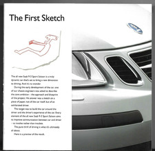 Saab 9-3 Saloon 2002-2003 UK Market Launch 24pp Brochure Aero Arc Vector Linear