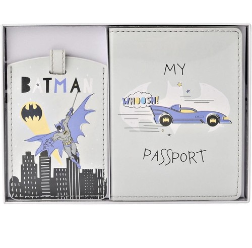 Batman luggage and passport - batman,