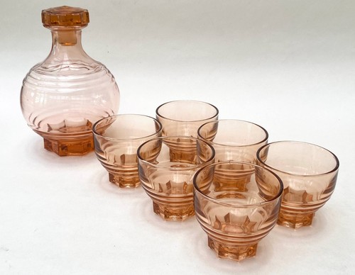 Vintage french pink glass - vintage,