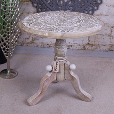 Malwa round pedestal wooden - malwa,