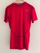 Nike Pro Combat Compression Top T-Shirt Dri-Fit XL Red Athletic Athlete Men's