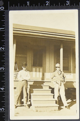 Rppc cowboy with hand - with, gun