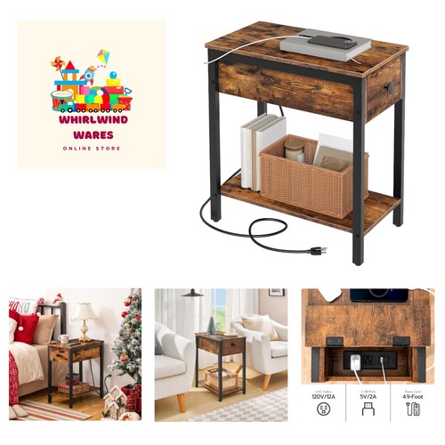 Elegant bedside table - table, with
