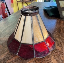 Vintage Blood Red & Cream Slag