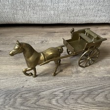 Vintage Brass Trotting Horse
