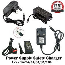 DC 12V PSU Safety Charger AC 230V Power Supply Adapter 12W-120W CCTV Camera UK