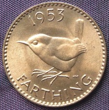 1953 "Wren" Farthing - Stunning UNCIRCULATED Coin, FREE POSTAGE (D436)