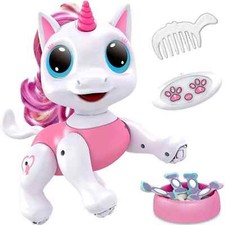 Remote Control Unicorn Robot Toy Magical Lights & Sounds, Interactive Fun Age 3+