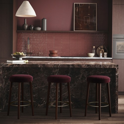 Set burgundy velvet - set,