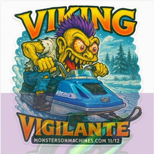Viking vigilante race 9x9cm - viking,