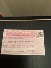 Coventry City v Manchester United 1995/96 Match Ticket