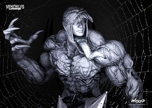 Venom bust printed statue - venom,