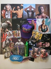 Wrestle Crate Big 34 Item Bundle Autographs Micro Brawlers Plush Hat Autographs 