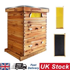 10 Frame Bee Hive Starter Kit 2 Deep 1 Medium Boxes with Windows for Beekeepers