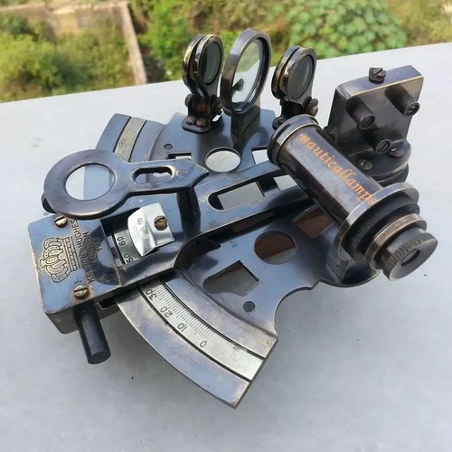 Sextant antique brass - sextant, 5"