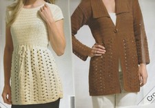 806 LADIES CROCHET DK TUNIC &