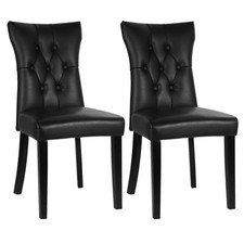 2X Dining Chairs Set PU