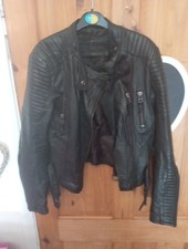 Ladies Leather Jacket Xs Size 6 To 8. Overall Good Condition