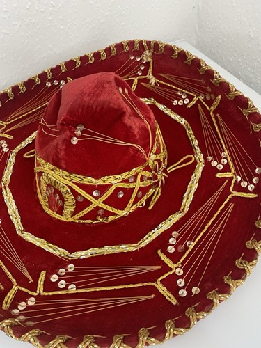 Mexican mariachi sombrero red - mexican,