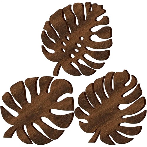 Leaf shaped wooden - leaf, coasters