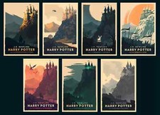 Olly Moss Harry Potter Complete Print Poster Set Matching Super Low # 52