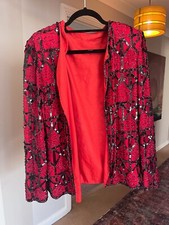 Vintage Red & Black Sequin 80s