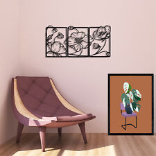 3PCS Flower Metal Wall Art