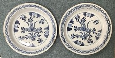 Pair english delft plates - pair,