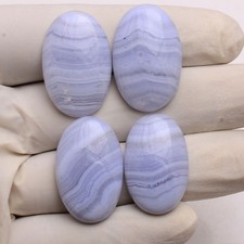 4 Pcs Natural Blue Lace Agate