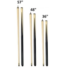 POOL / SNOOKER CUES 36" 48" 57" 2-PIECE CENTRE SPLIT CUES + 2 x FREE Tips
