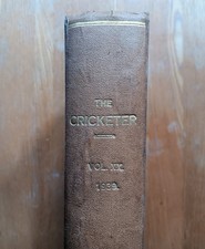 WWII 1939 The Cricketer Magazine Bound - Vol. 20 - Inc. Spring & Winter Annuals