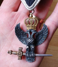 ANTIQUE 1923  SILVER Hallmarked Masonic Rose Croix 30th  Degree EAGLE JEWEL Vgc