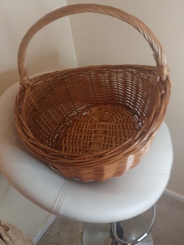 Large wicker basket with - large,