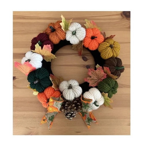 Pumpkin wreath pattern addi - pumpkin, 22