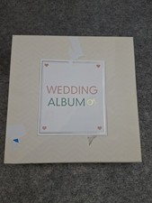 Boxed white wedding album - boxed,