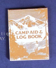 1931 antique CAMP AID LOG BOOK