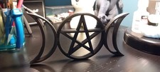 Triple goddess moon - goddess, pentagram