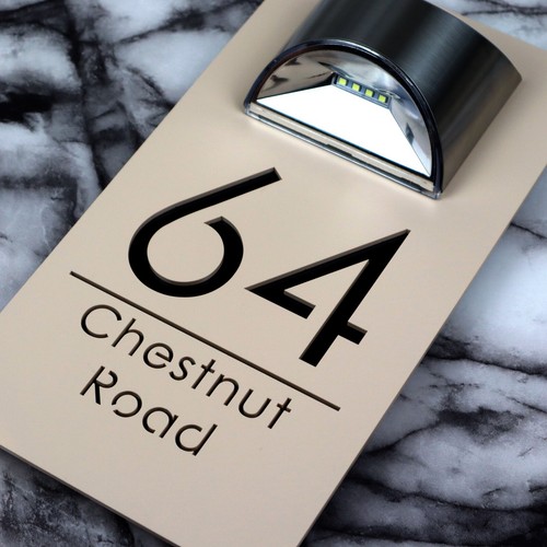 Laser house number plaques - number,