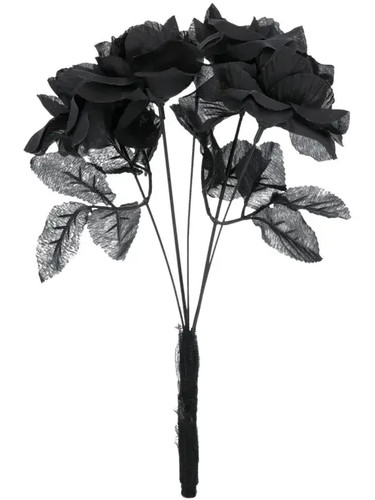 Black rose bouquet gothic - black,