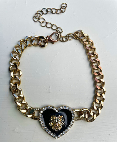 Gold tone cuban - gold,