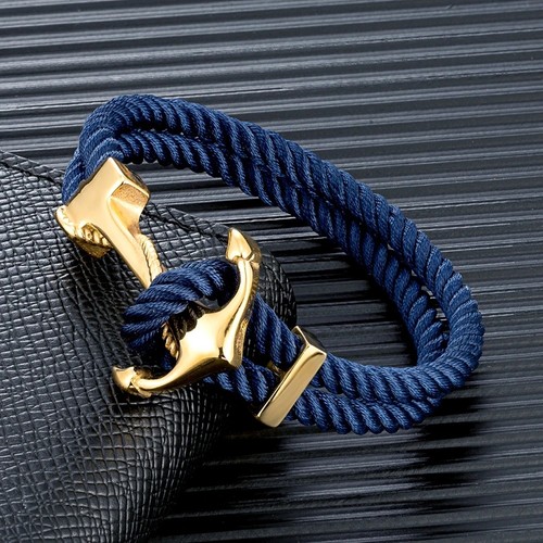 Mens anchor bracelets double - mens,