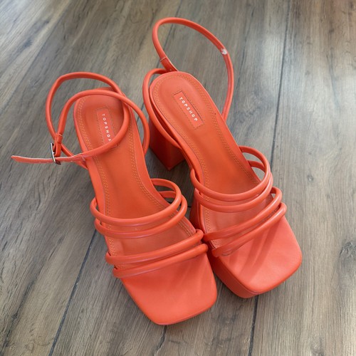 Topshop orange strappy - topshop,