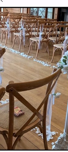 Wedding pew chair bows - or,