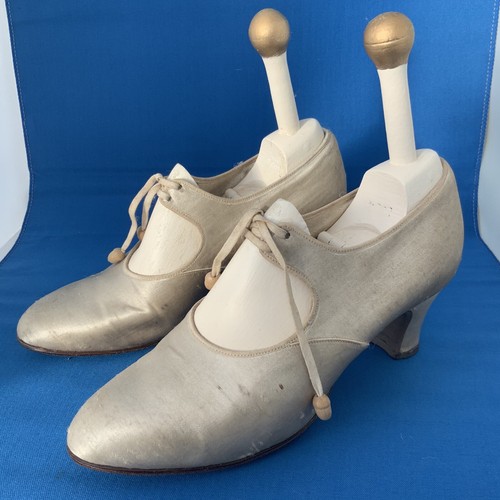 Antique silk wedding shoes - antique,