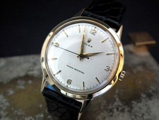 Stunning 1954 Solid 9ct Gold Oversize Linen Dial Rolex Precision Wristwatch