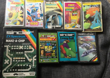Sinclair Spectrum Zx 128 48 Computer Video Games Bundle X9 Cassette Tape Vintage
