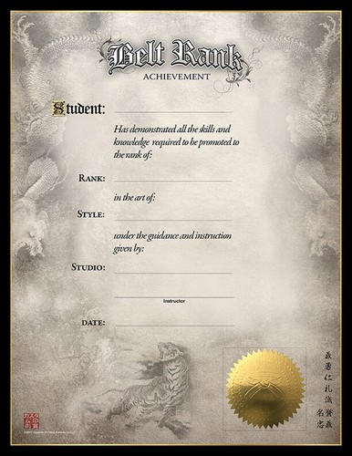 Martial art certificates - art,