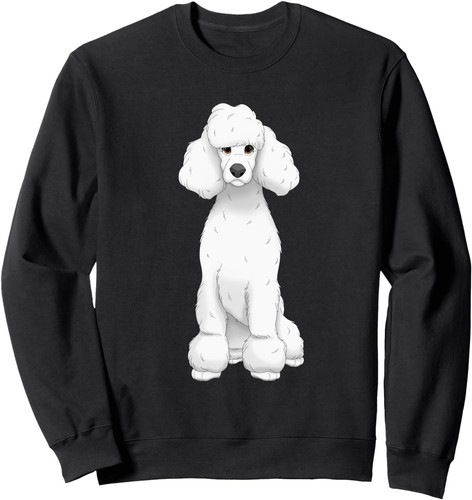 White standard poodle dog - poodle,