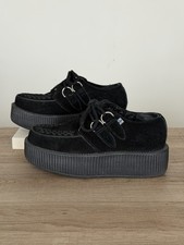 TUK Black Suede Creeper Shoes