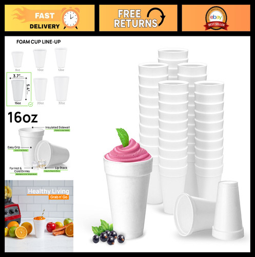 Disposable foam cups - 16,
